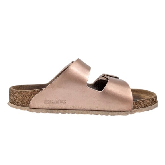 Birkenstock Arizona Slide Sandals Girls Rose Gold Slip On Size EU 32 US 1 - Picture 3 of 11